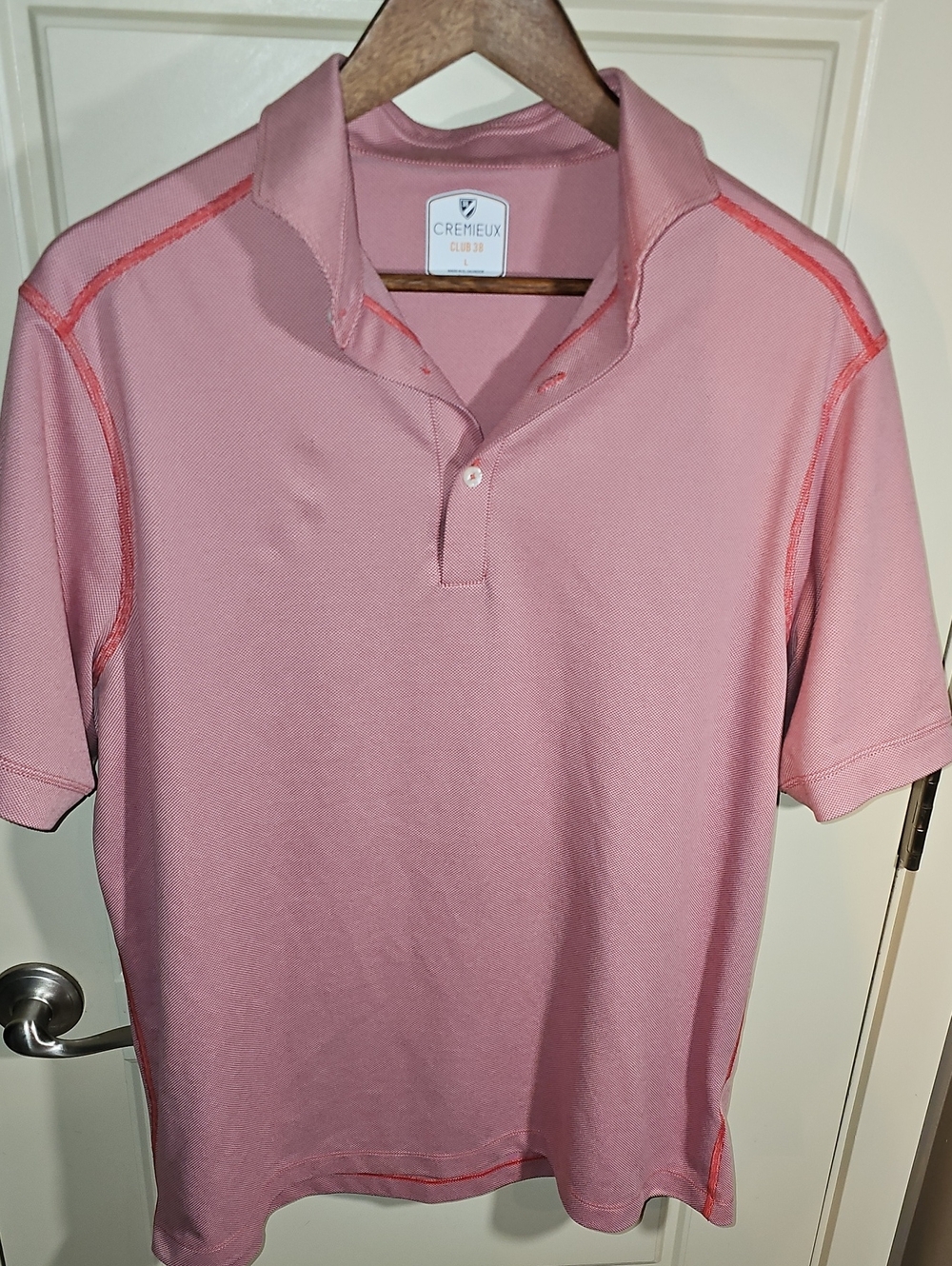 Daniel Cremieux Men's Rose Pink Short-Sleeve Polo Size L